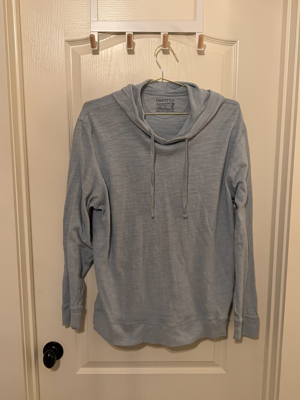 FAHERTY Sunwashed Hoodie Men XL Organic Cotton Blue Multicolor Casual